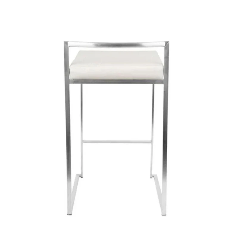 Heavenly Collection PU Counter Stool with Stainless Steel Frame