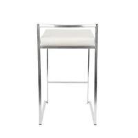 Heavenly Collection PU Counter Stool with Stainless Steel Frame