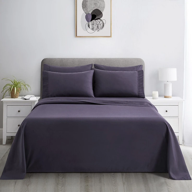 Marina Decoration Ultra Soft Silky Deep Pocket Solid Rayon from Bamboo Bedding All Season Sheet Set