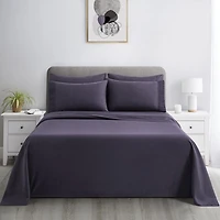 Marina Decoration Ultra Soft Silky Deep Pocket Solid Rayon from Bamboo Bedding All Season Sheet Set