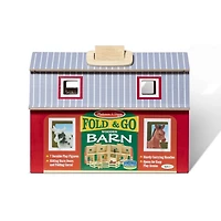 Melissa & Doug Fold and Go Wooden Barn With 7 Animal Play Figures