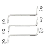 WorkPro Jeu de tournevis coudés - 3 Pièces Acier CR-V