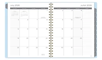 Agenda scolaire hebdomadaire et mensuel format grand Mead® Nœuds cerise 2026‑2027