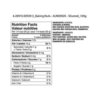 Amandes effilées de Great Value 100g