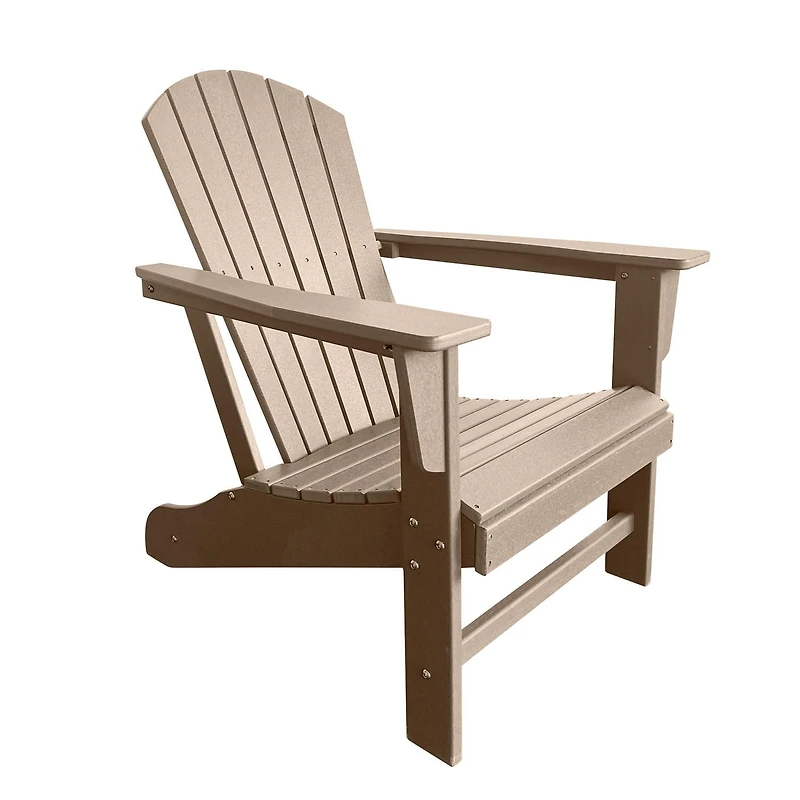 Chaise Adirondack traditionnelle en résine brun patiné