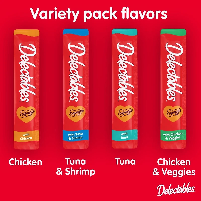 Friandises pour chats Delectables Squeeze up, paquet de 48 48 x 14g