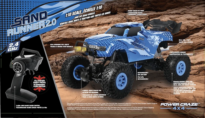 Power Craze Sand Runner 2.0 1:10 Scale AWD Off-Road Vehicle