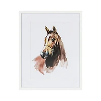 Hometrends Brown Horse Art Framed and Matted