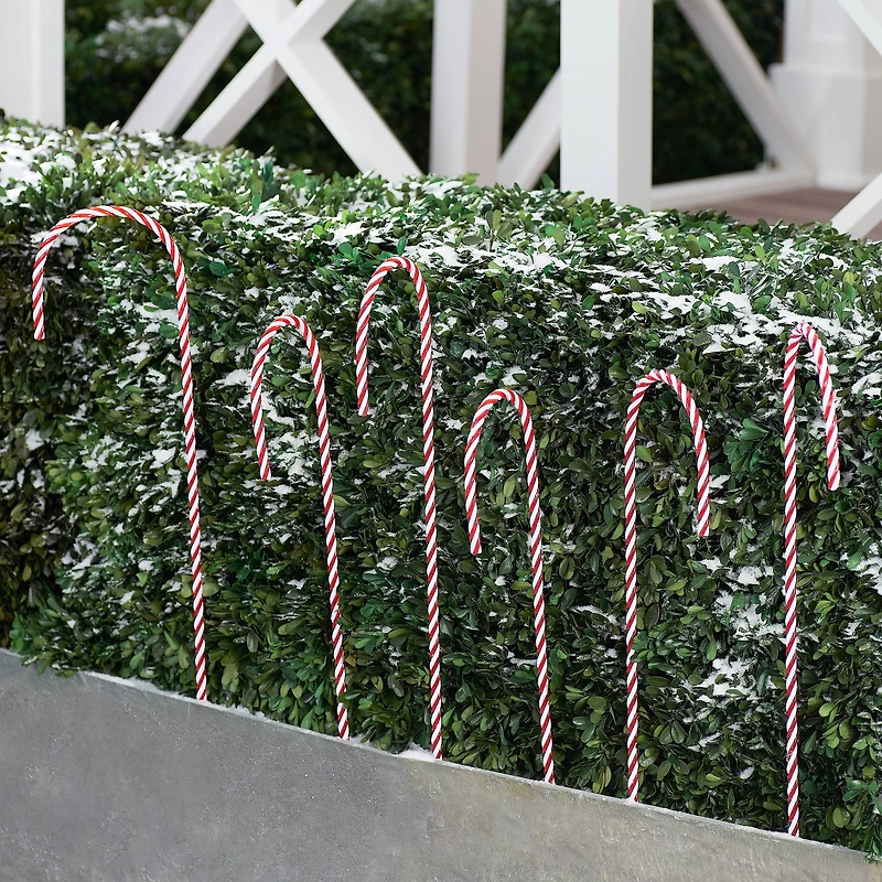 Holiday Time Twisty Candy Cane Christmas Yard Stake, Red and White, 25"