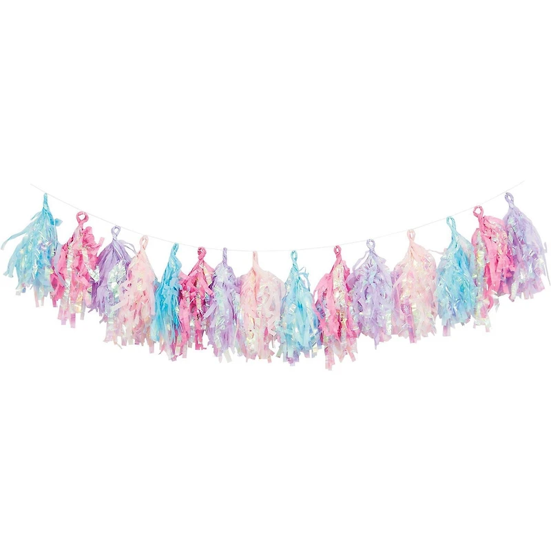 Guirlande à glands de fête irisée 8 po x 96 po, 1 ct