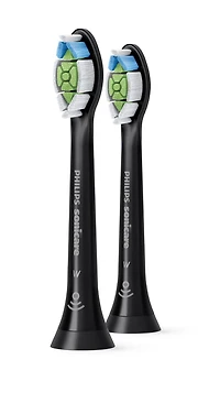 Philips Sonicare Diamondclean Têtes de Brosse, Noir, 2 unités, HX6062/90 Nettoyage avancé-détachage et dents plus blanches
