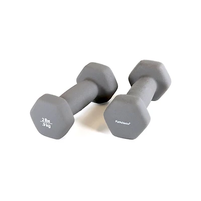 PurAthletics  2x2LB Set of 2 Neoprene Coated for Non-Slip Grip Surface Hex Shape Colorful Exercise & Fitness Dumbbells