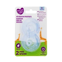 Parent's Choice 2pk All Silicone  Pacifier 0m+