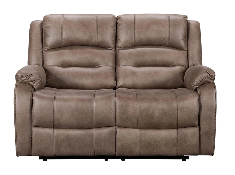 K-Living Ensemble de 3 canapés inclinables Larissa en tissu Palomino brun caramel