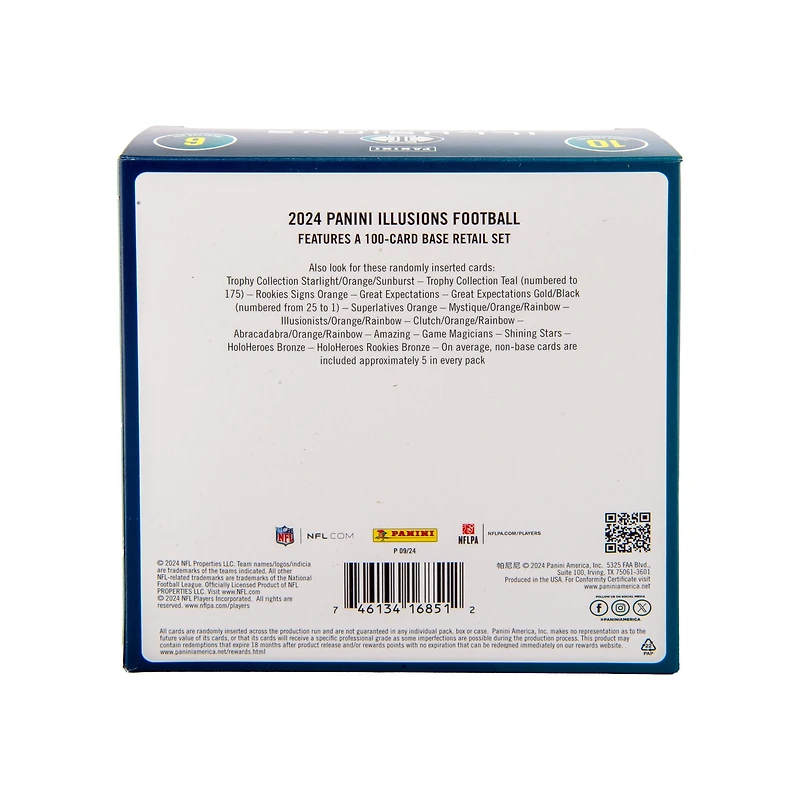 2024 Panini Illusions Football Trading Cards Mega Box