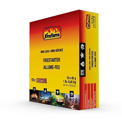Allume-feu MiniBûche écologique Xtraflame – Paquet de 10