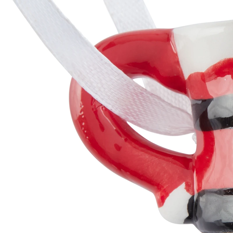 Mr. Christmas Ornement de tasse de botte en céramique nostalgique de 1,5 po, rouge