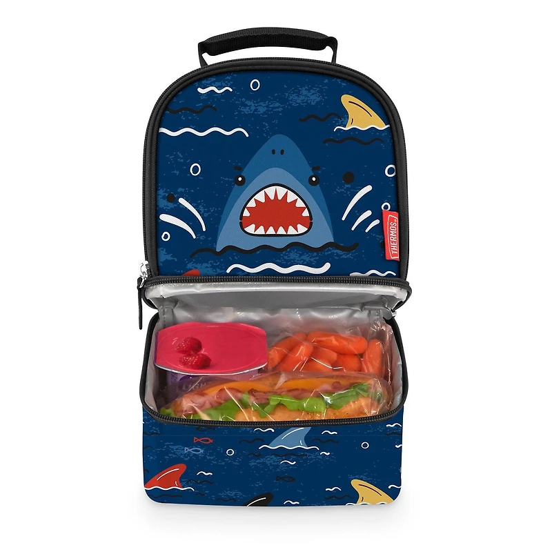 Sac à lunch Thermos à double compartiment avec doublure, les Requins