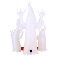 Scène de feu de camp fantôme gonflable de 1,8 m aux couleurs changeantes - Décoration d'extérieur pour Halloween