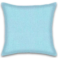 Herringbone Stripe Cotton Cushions Set of 2 Poly Filled With Zipper Machine Washable