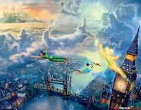Ceaco: Thomas Kinkade - Disney Dreams Collection (The Lion King, Peter Pan, The Jungle Book, and The Princess and the Frog) 4-in-1 Puzzle Set
