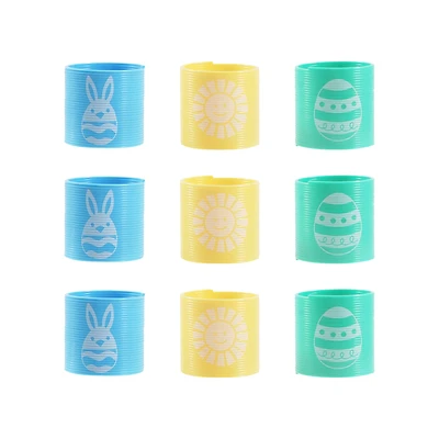 Tout pour célébrer ! Ressorts, 9 pièces, Pâques, article fantaisie, PVC