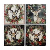Toile Murale Cerf - Lot De 4