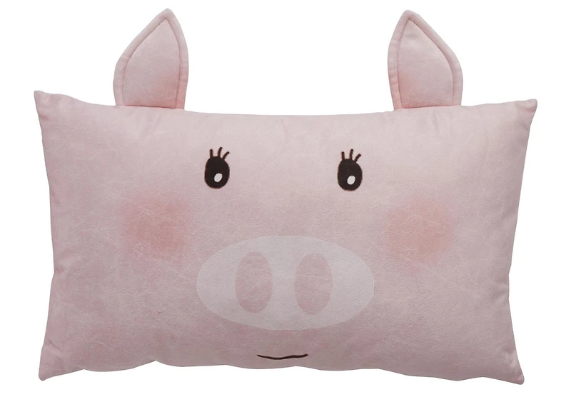 Covers & Co Coussin 144 fils 100% coton Rose Piggy 12x20