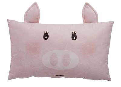 Covers & Co Coussin 144 fils 100% coton Rose Piggy 12x20