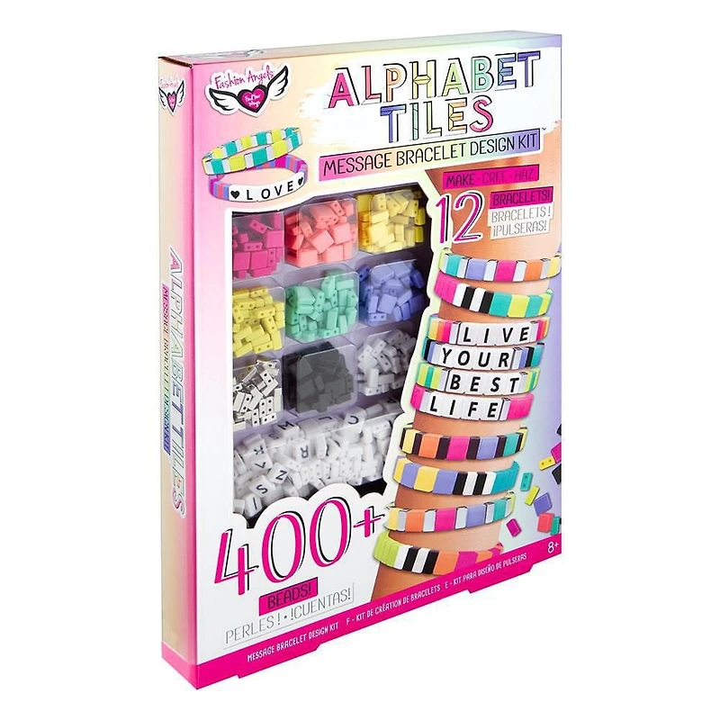Fashion Angels Kit de bracelet à message Alphabet Tiles