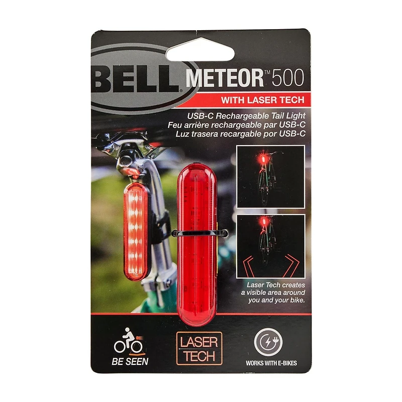 Bell Sports Meteor 500 lane laser light, USB-C Rechargeable