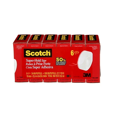 Ruban à prise forte Scotch®, 700K6-ESF, 19 mm x 25,4 m (0,75 po x 1 000 po), 6/paquet