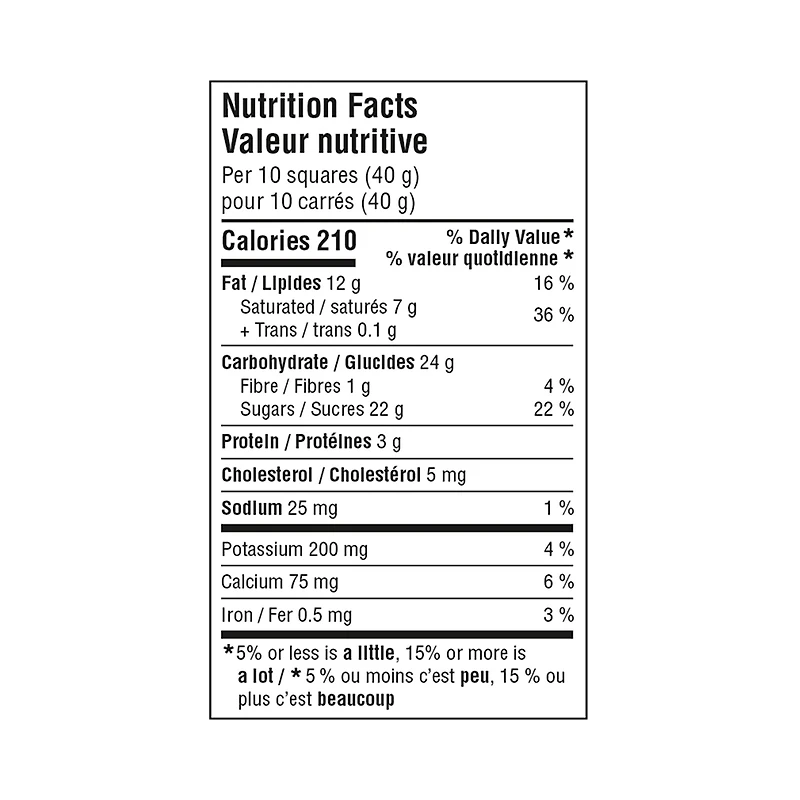 Chocolat au lait aux amandes et raisins secs de Great Value 100g