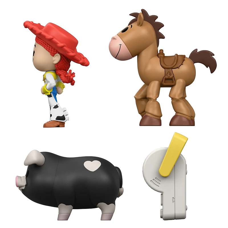Coffret surprise de 4 mini-figurines stylisées Petites vedettes Ranch familial de Blaze Histoire de jouets 5 de Disney et Pixar
