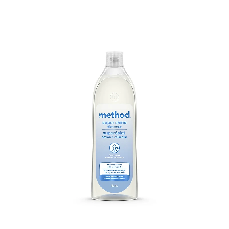 Savon à vaisselle liquide Method Super Shine, sans parfums ni colorants, 473 ml