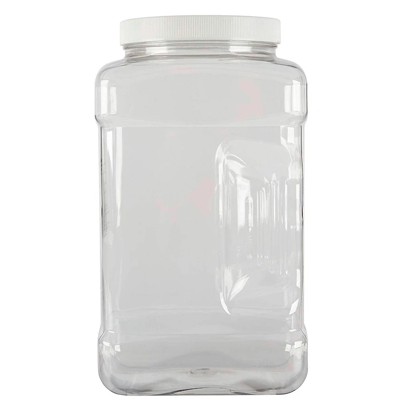 Rubbermaid Square Food Storage Jar, 3.8 Litre, White, 3.8 L