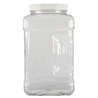 Rubbermaid Square Food Storage Jar, 3.8 Litre, White, 3.8 L