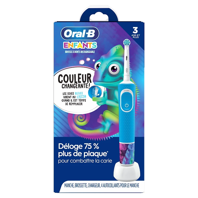 Oral-B Brosse à Dents Électrique Rechargeable pour Enfants avec Chargeur, pour 3 Ans et Plus, Poils Extra Souples