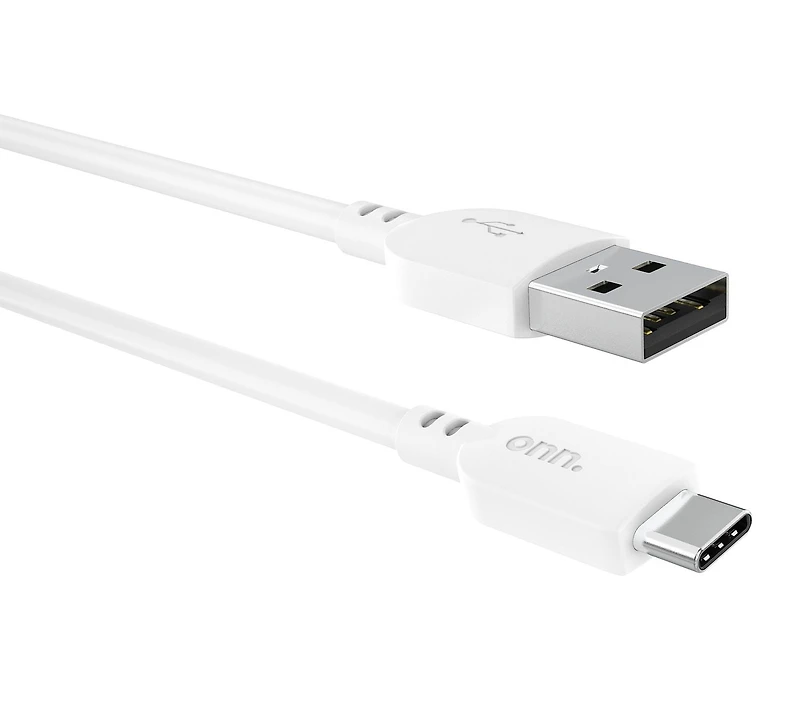 Câble USB à haut débit certifié USB-A vers USB-C de 3 m/10 pi de Onn. Transfert pendant le chargement