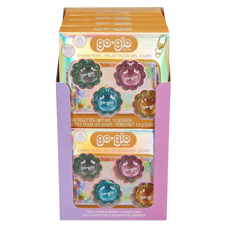Go Glo Multi Colour Mini's Cheek Pop Set, Ages 8+, Unisex