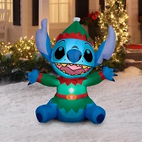 Lumière de vacances gonflable de Noël, cousue en tant qu'elfe Disney, 48.0314 po x 23.622 po x 53.9369 po x 3.1532 lb POINT AB 4,5' COMME ELF