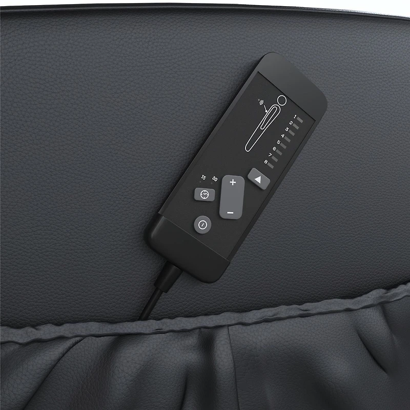DHP Harrison Pushback Recliner with Massage Backrest, Black Faux Leather