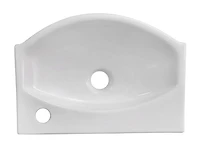 American Imaginations 16.5-in. W Wall Mount White Bathroom Vessel Sink Set For 1 Hole Right Faucet AI-22471