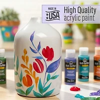 FolkArt Multi-Surface Satin Acrylic Paint, 2 oz., Bright Pink, FolkArt Multi-Surface Paint