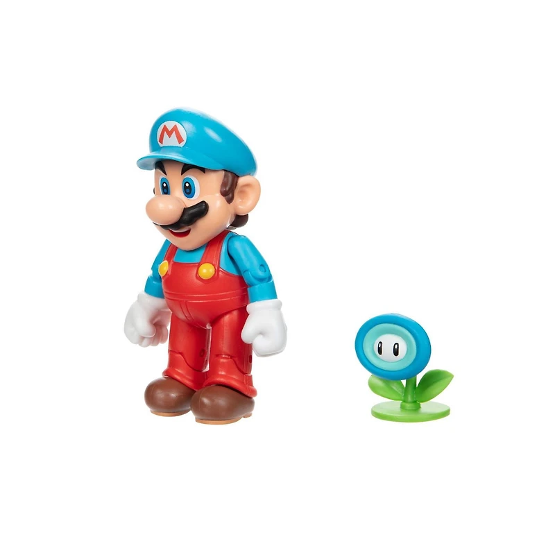 Super Mario 4 Inch Figure - Ice Mario with Ice Flower