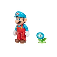 Super Mario 4 Inch Figure - Ice Mario with Ice Flower