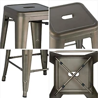 Heavenly Collection Gunmetal Tabouret de Comptoir