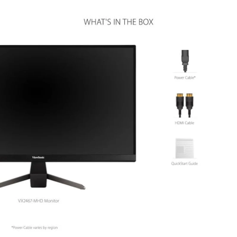 ViewSonic Entertainment VX2467-MHD 24", 1920 x 1080, Black, VX2467-MHD