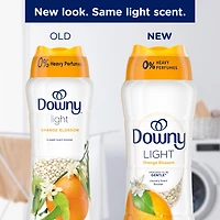 Perles rehausse-parfum pour lessive Downy Léger, parfum Fleur d’oranger, perles pour les tissus et la lessive, conçues pour être douces avec une légère dose de parfum, sans parfums prononcés