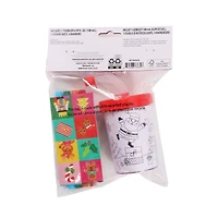 Lot de 6 gobelets à paille en peinture rouge, fantaisie, avec autocollants et quatre marqueurs, idéal pour les fêtes Kit de peinture DIY